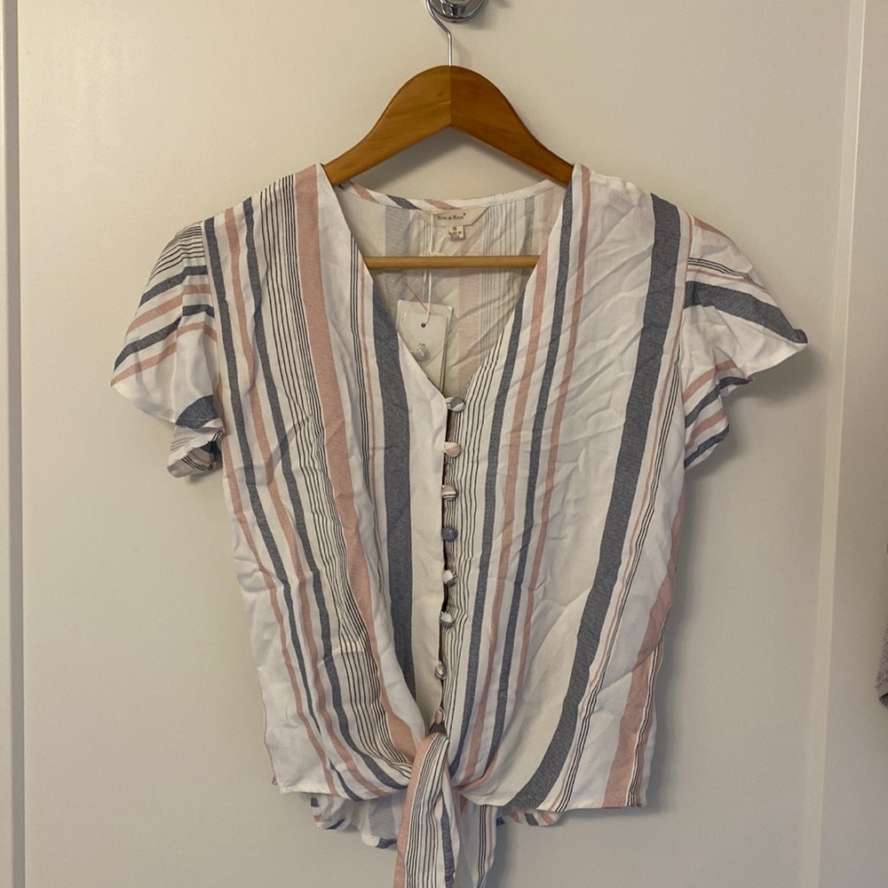 Button up frilled blouse